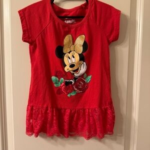 EUC Disney Jr 6X Minnie Mouse Top